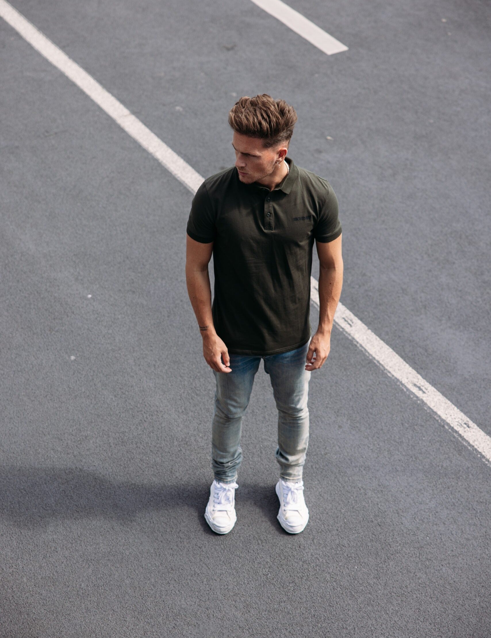 CREW POLO OLIVE