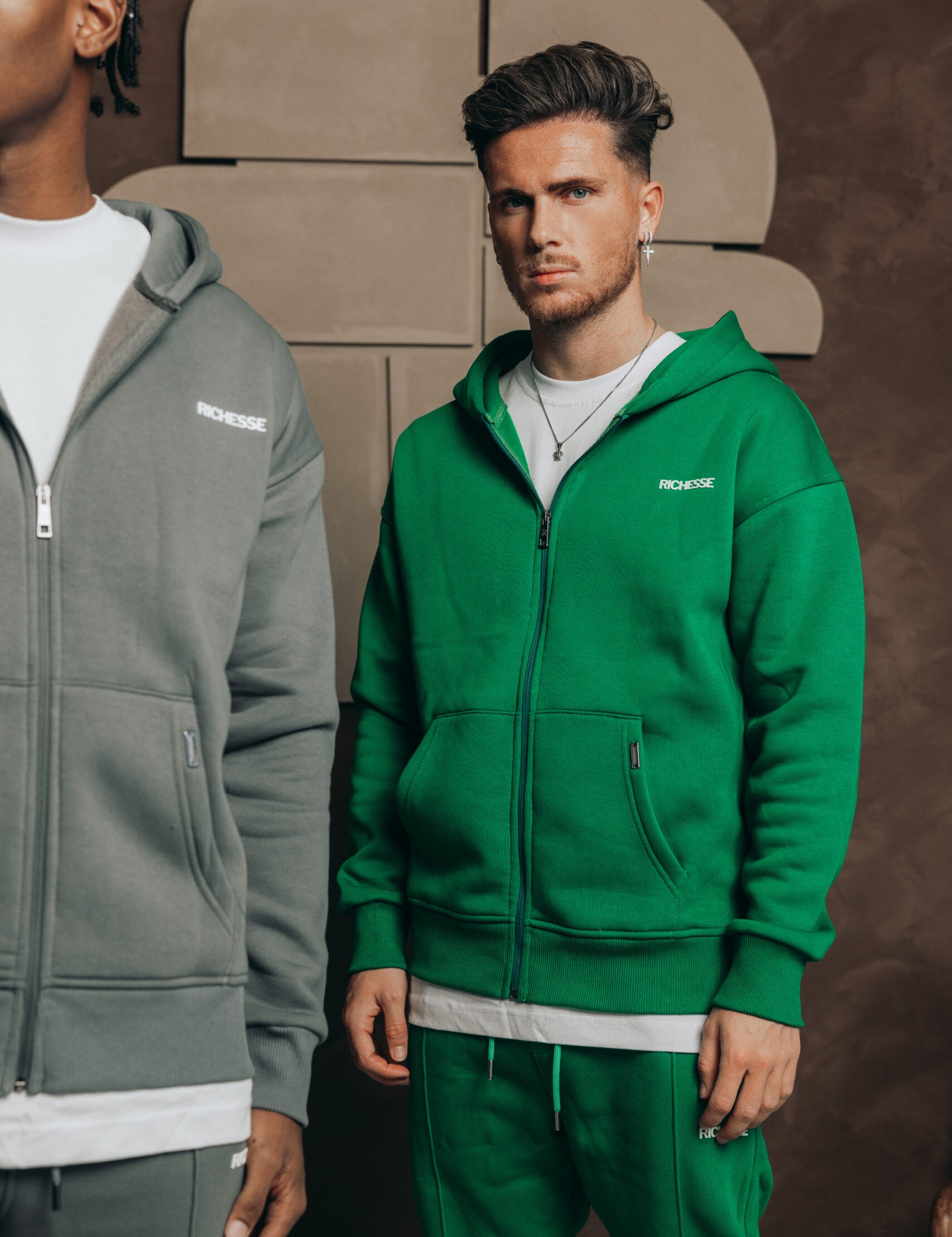 ZIPPER HOODIE GROEN