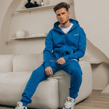 HOODIE MIT REISSVERSCHLUSS BLAU
