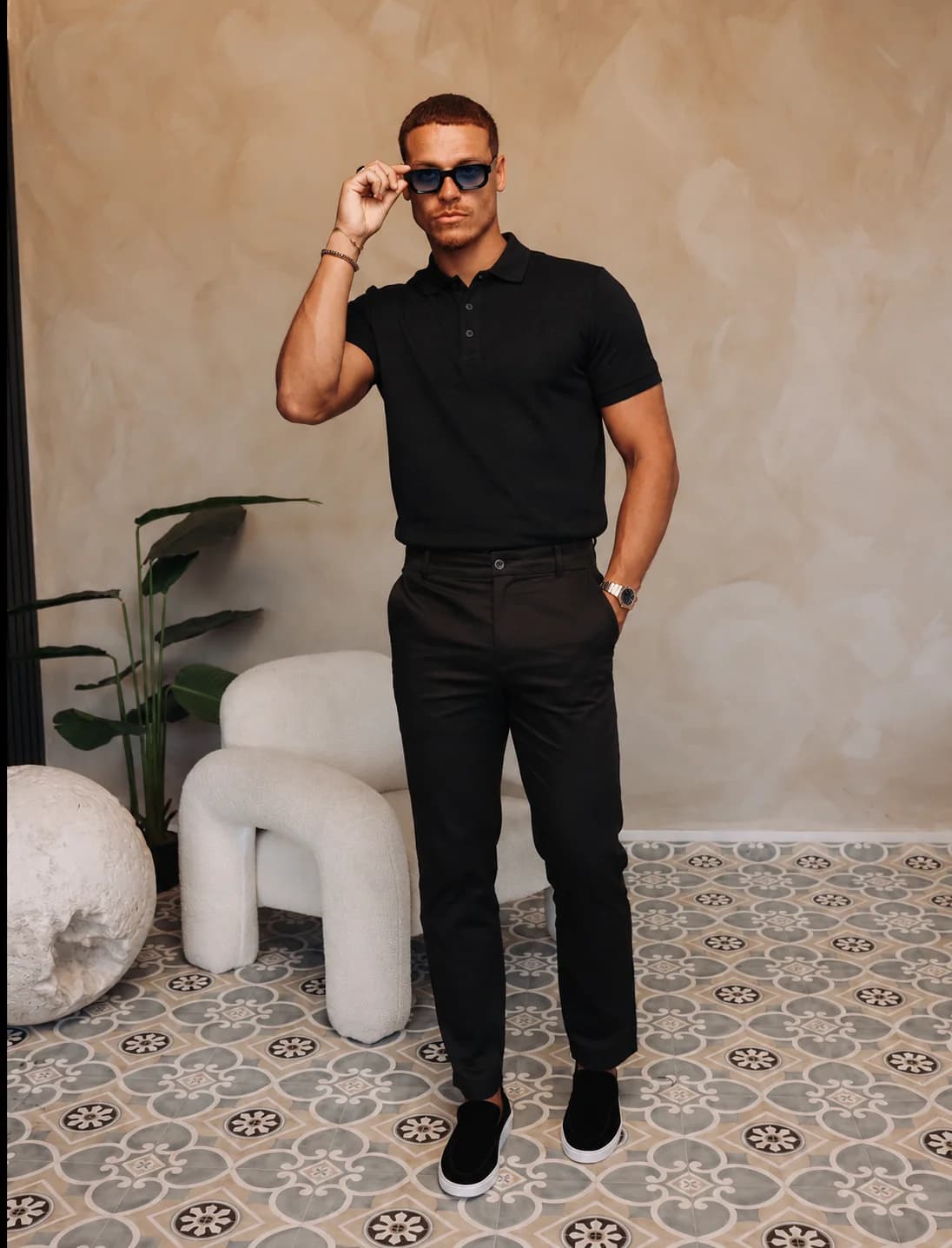 Pique Core Polo | Black