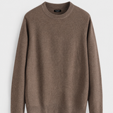 WAFFLE KNIT SWEATER | TAUPE