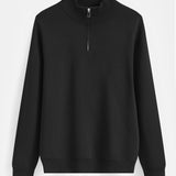 HALF ZIP KNIT | BLACK