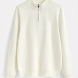 HALF ZIP KNIT | CREME