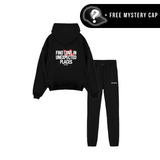 UNERWARTETER HOODIE-TRAININGSANZUG IN SCHWARZ