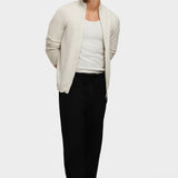 KNITTED ZIPPER VEST SOFT SAND