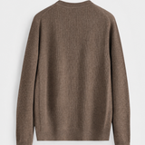 WAFFLE KNIT SWEATER | TAUPE