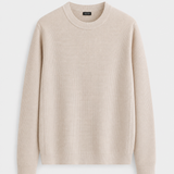 WAFFLE KNIT SWEATER | BEIGE