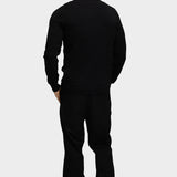 KNITTED ZIPPER VEST BLACK