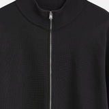 KNIT ZIP CARDIGAN | BLACK