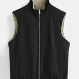 DELUXE DUBBELZIJDIGE BODYWARMER | BLACK & SAND