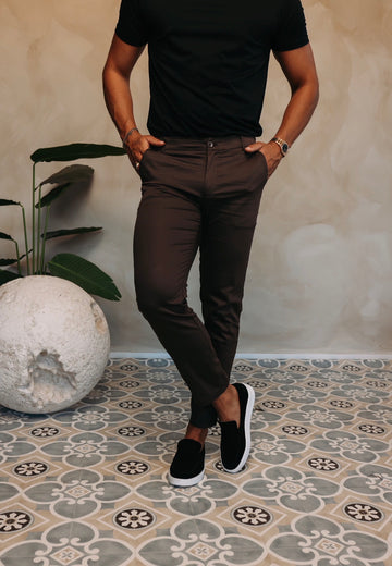 CORE STRAIGHT PANTS BROWN