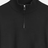 HALF ZIP KNIT | BLACK