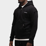 Sweat à capuche zippé noir