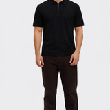 KNIT POLO | BLACK