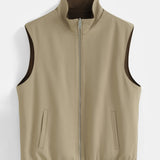 DELUXE DUBBELZIJDIGE BODYWARMER | BEIGE & BROWN