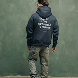 UNVERGESSLICHER HOODIE GRAU