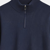 HALF ZIP KNIT | NAVY