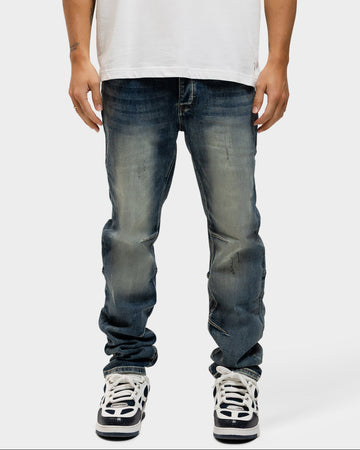 BULLET WASHED BLUE BAGGY JEANS