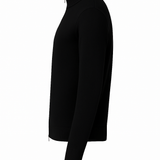 KNITTED ZIPPER VEST BLACK