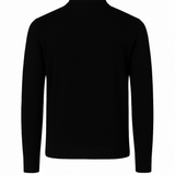 KNITTED ZIPPER VEST BLACK