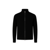 KNITTED ZIPPER VEST BLACK