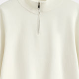 HALF ZIP KNIT | CREME
