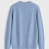 WAFFLE KNIT SWEATER | LIGHT BLUE