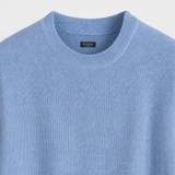 WAFFLE KNIT SWEATER | LIGHT BLUE