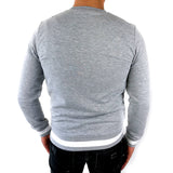 Striped Richesse Sweater Gray