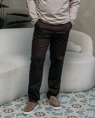 CORE STRAIGHT PANTS BROWN