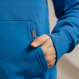 Survêtement à capuche zippé bleu