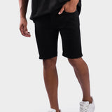 KURZE JEANS MIT AUFFÄLLIGER LAGE