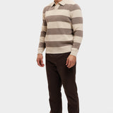 CORTEZ KNITTED POLO | BROWN CREME
