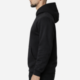 RK BLANK HOODIE SCHWARZ ÜBERGRÖSSE