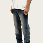 BULLET WASHED BLUE BAGGY JEANS