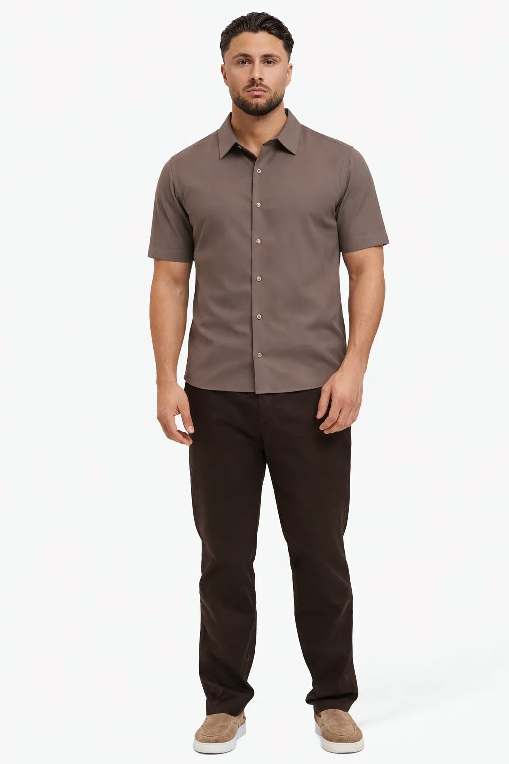 COMO MATTE SHIRT | BROWN