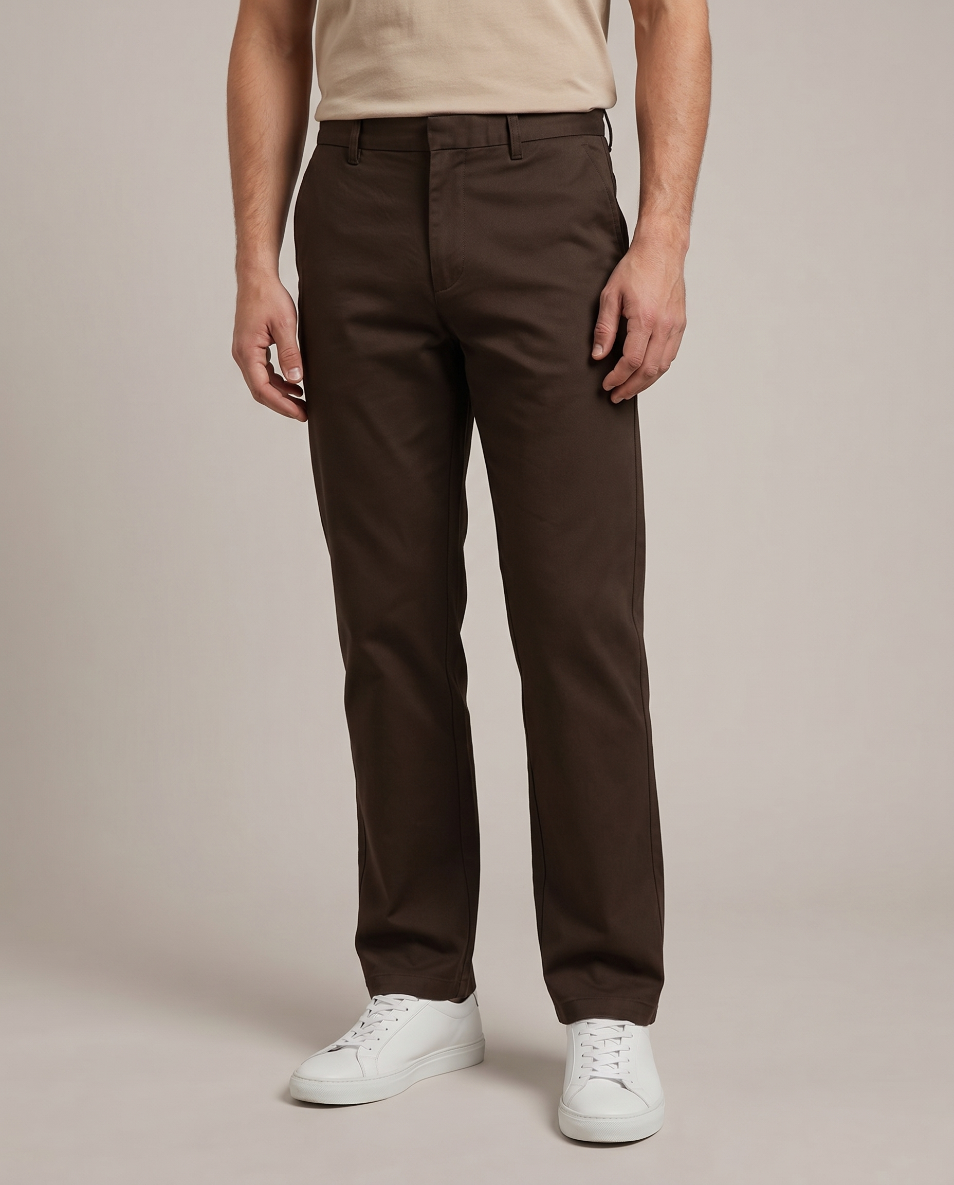 ESSENTIAL PANTS BROWN - studio op model
