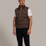 BASE BODYWARMER BROWN - studio op model