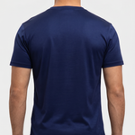 Shiny Essential Shirt Navy - achter detail