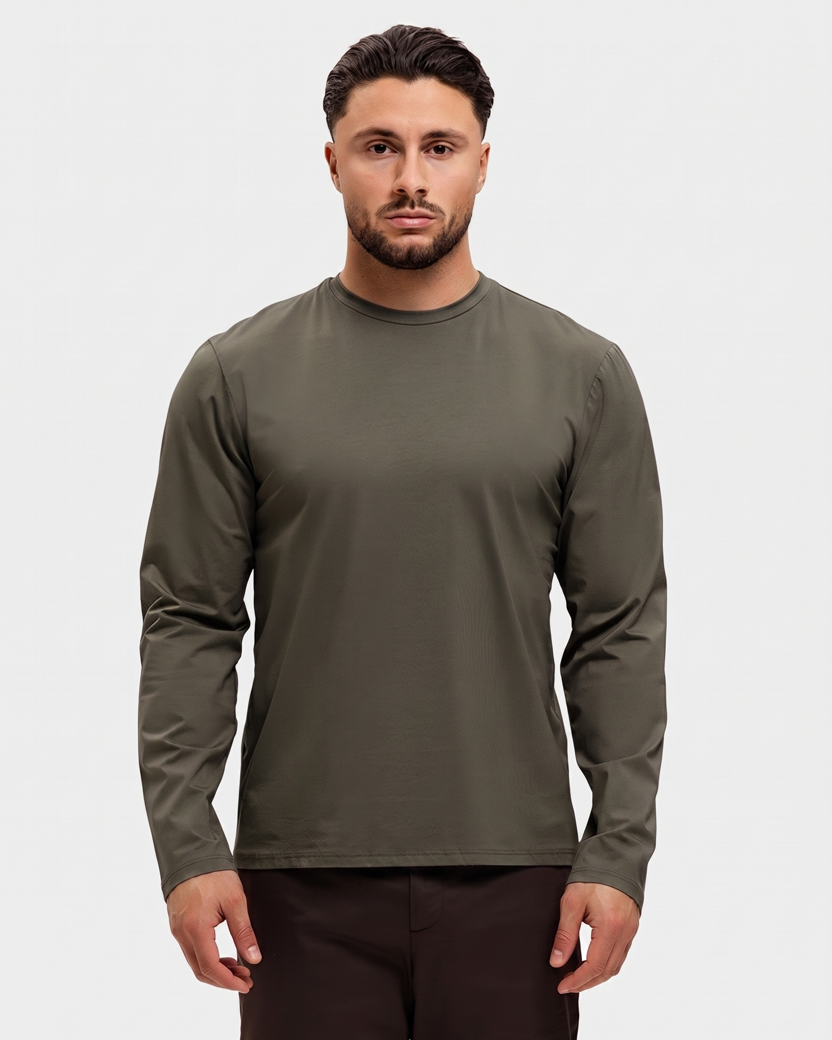 SHINY ESSENTIAL LONGSLEEVE MIDNIGHT OLIVE