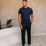 SHINY ESSENTIAL SHIRT NAVY BLUE lifestyle