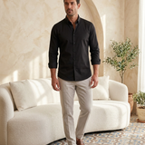 Classic Black Shirt - editorial model