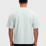 Oversized Cotton T-Shirt Mint — achterkant, boxy silhouet 280 GSM katoen