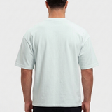 Oversized Cotton T-Shirt Mint — achterkant, boxy silhouet 280 GSM katoen