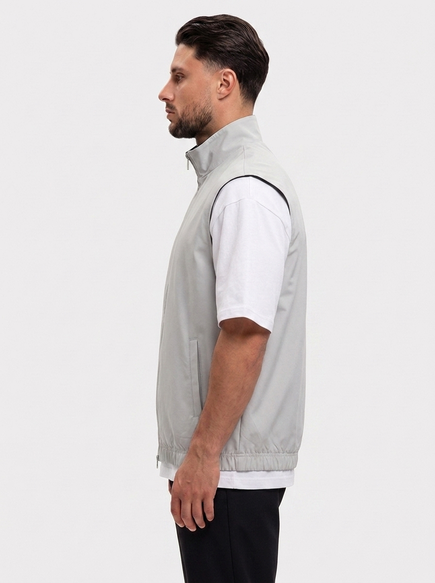 Core Bodywarmer Grey - grijze kant, zijkant