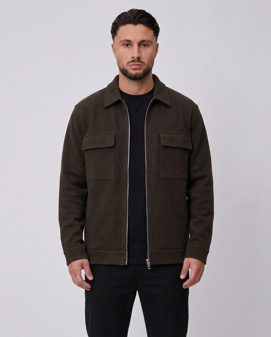 Essential Vest Dark Brown detail