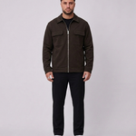 Essential Vest Dark Brown voorkant