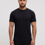 RK Blank Tee Black Slimfit - voorkant studio