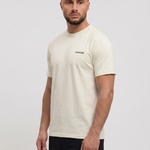 Logo T-Shirt Creme Regular Fit - zijkant studio