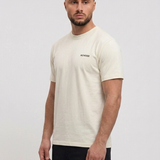 Logo T-Shirt Creme Regular Fit - zijkant studio